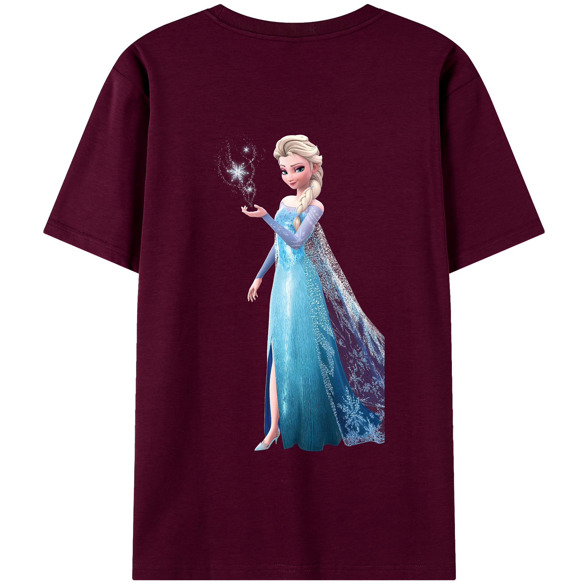 （画像用） アナと雪の女王 アンナ エルサ Frozen Anna Elsa レディース半袖Tシャツ(バックプリント)